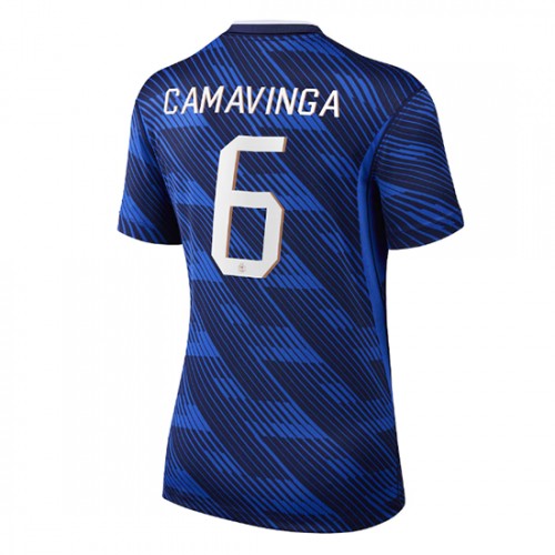 Frankreich Eduardo Camavinga #6 Fußballbekleidung Heimtrikot Damen WM 2026 Kurzarm